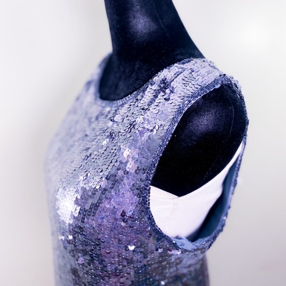 Jennifer Moore | Semi-Formal Women's Silk Beaded Sleeveless Sequin Shirt || Tank - Picture 9 of 15